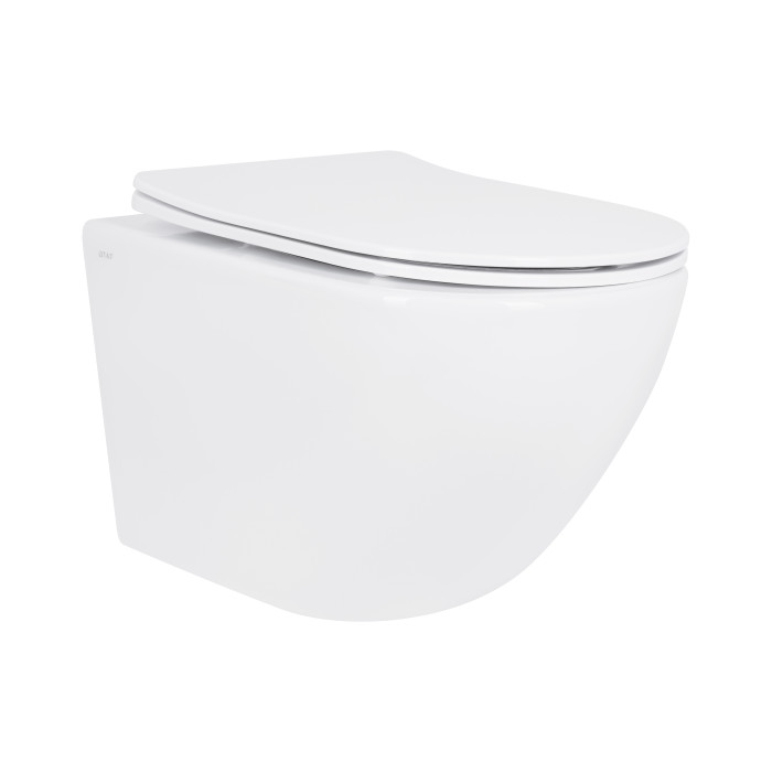 Унітаз підвісний Qtap Jay безобідковий з сидінням Soft-close QT07335175W
