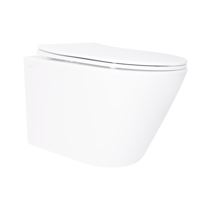 Унітаз підвісний Qtap Swan безобідковий Slim Soft-close White (QT16335180W)