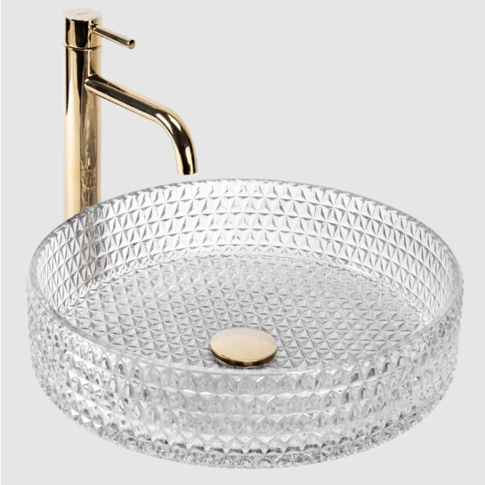 Умивальник (раковина) REA CRISTAL 39 TRANSPARENT накладний (REA-U8881)
