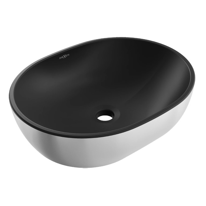 Умивальник (раковина) MEXEN VIKI SILVER BLACK MATT накладний * (MEX-21054874)
