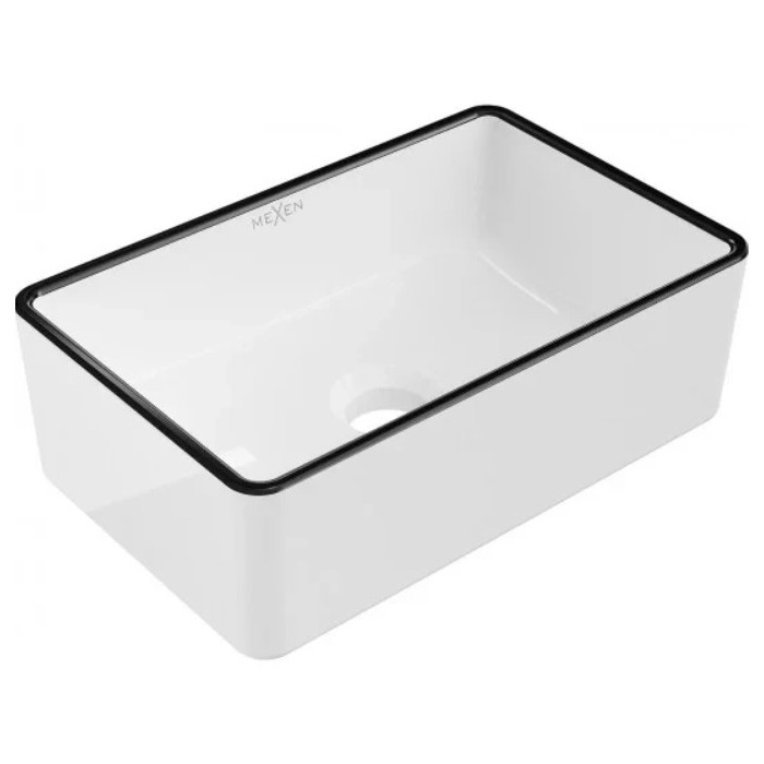 Умивальник (раковина) MEXEN NADIA 36 WHITE BLACK EDGE накладний * (MEX-21613607)
