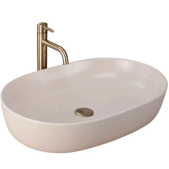 Умивальник (раковина) REA CLEO 61 BEIGE MATT бежевий накладний (REA-U9655)