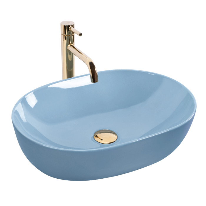 Умивальник (раковина) REA LISA BLUE SHINY накладний (REA-U6620)