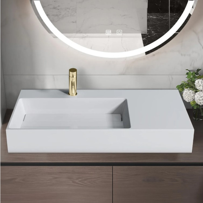 Умивальник (раковина) REA ARCHI 75 WHITE накладний підвісний (REA-U4300)