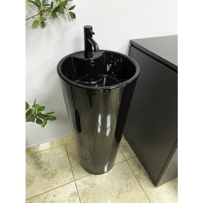 Умивальник (раковина) VBI BOLONIA BLACK GLOSSY підлоговий (VBI-019018)