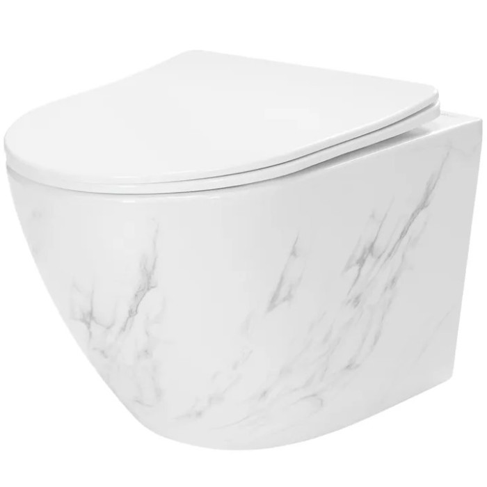 Подвесной унитаз REA CARLOS NATURE MARBLE  (REA-C6606)