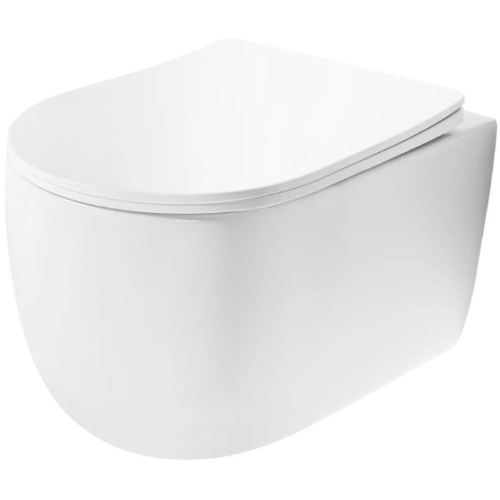 Подвесной унитаз REA EDDY N TORNADO RIMLESS WHITE белый  (REA-C6560)