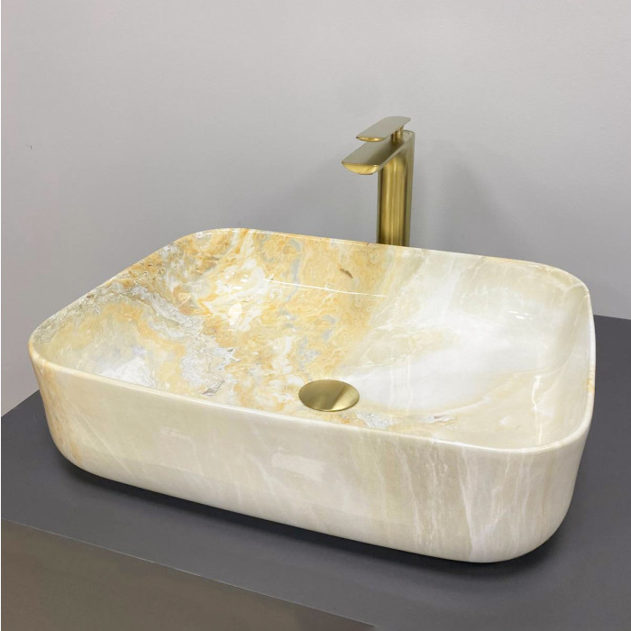 Умывальник (раковина) VBI PALERMO MARBLE YELLOW накладной (VBI-012309)