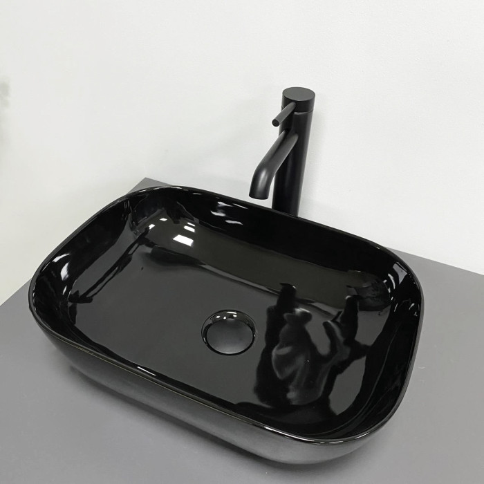 Умывальник (раковина) VBI RAVENNA BLACK GLOSSY накладной (VBI-011227)
