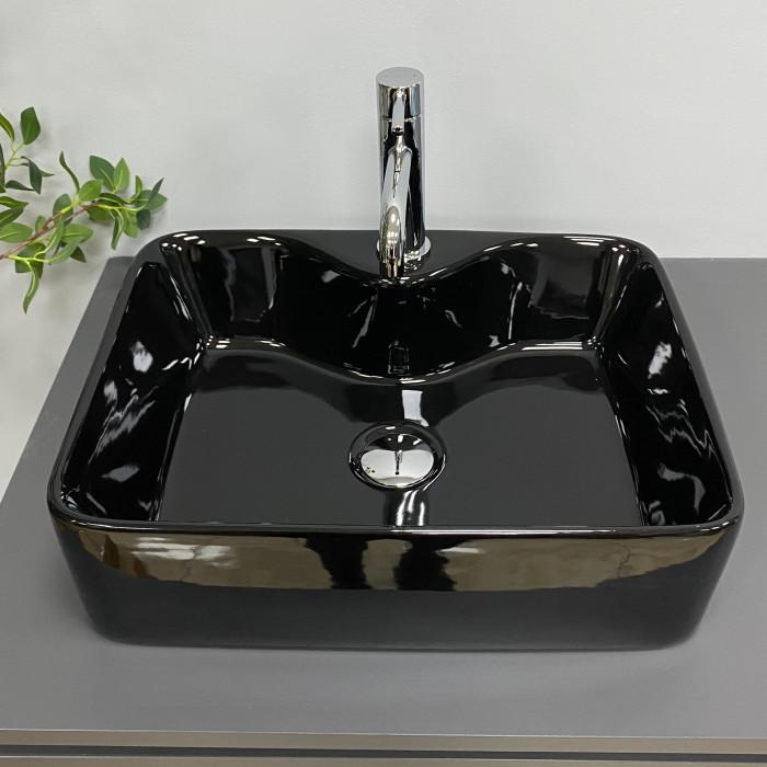 Умивальник (раковина) VBI FORLI BLACK GLOSSY накладний (VBI-011106)