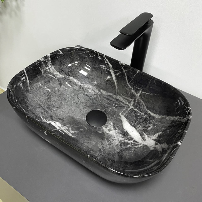 Умывальник (раковина) VBI RAVENNA BLACK OPAL GLOSSY накладной (VBI-011225)