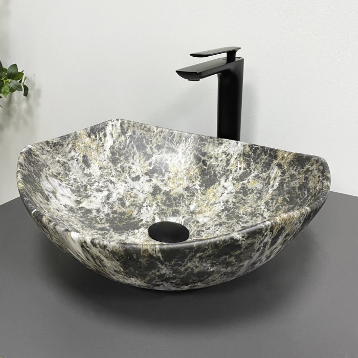 Умывальник (раковина) VBI RONTA DARK GREY STONE MATT накладной (VBI-017302)