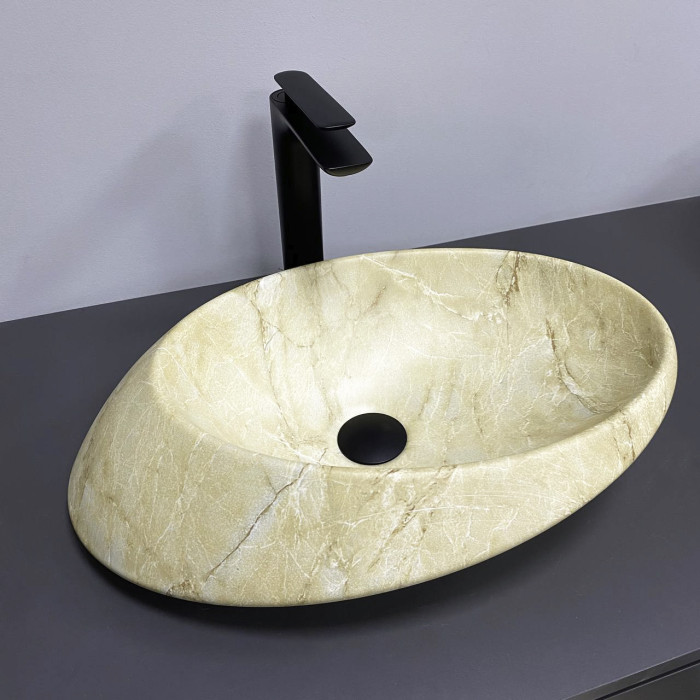 Умывальник (раковина) VBI ROTELLO BEIGE ONYX MATT накладной (VBI-017103)