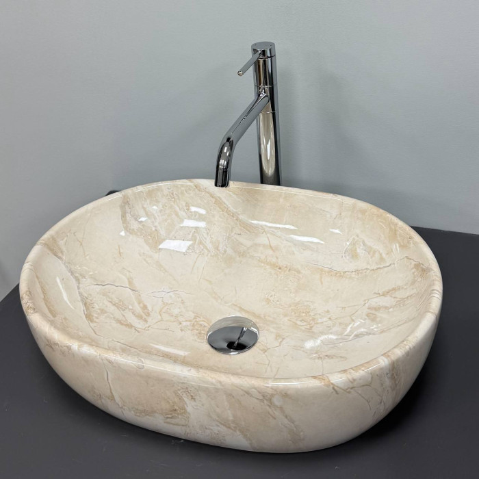 Умывальник (раковина) VBI MODENA S BEIGE STONE GLOSSY накладной (VBI-012007)