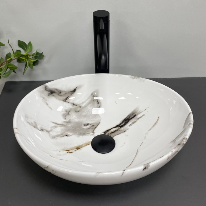 Умывальник (раковина) VBI PARMA CARRARA GLOSSY накладной (VBI-011025)
