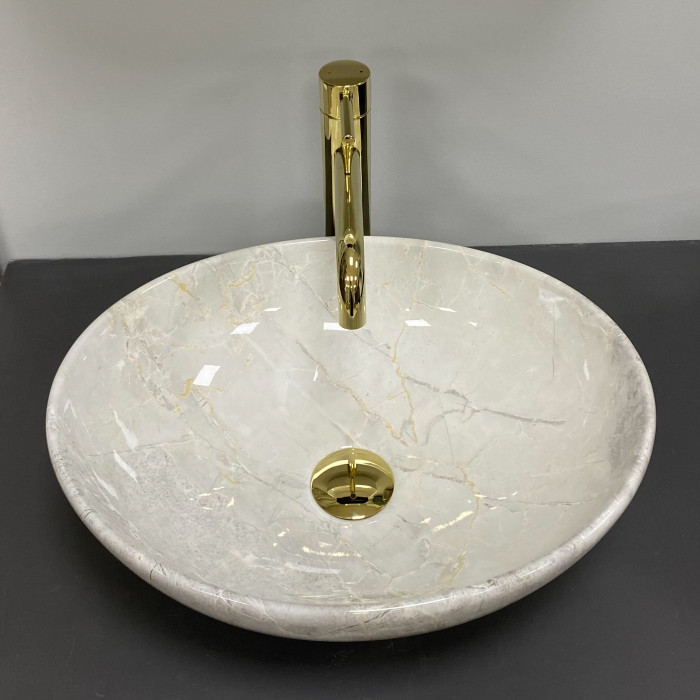 Умивальник (раковина) VBI PARMA LIGHT STONE GLOSSY накладний (VBI-011026)
