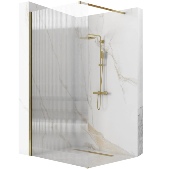 Душевая стенка REA AERO 100 INTIMO BRUSHED GOLD  (REA-K4126)