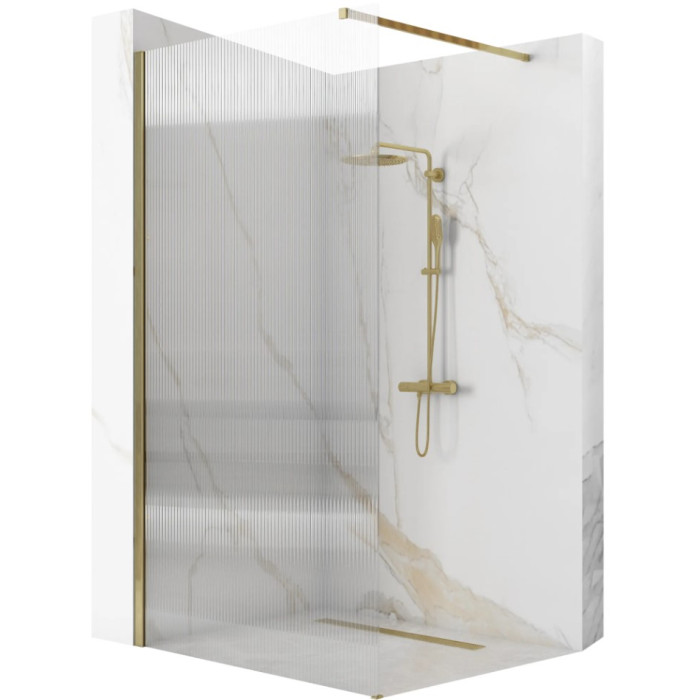 Душова стінка REA AERO 90 INTIMO BRUSHED GOLD (REA-K4124)