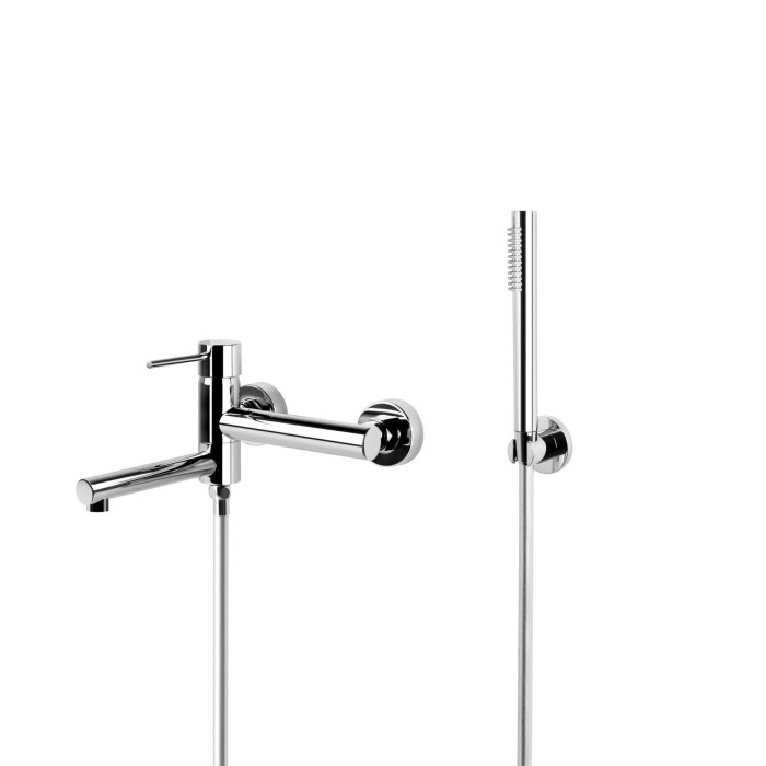 Смеситель для ванны и душа CORSAN LUGO CHROME хром настенный с изливом (CMZ063CH)