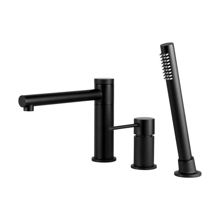 Смеситель для ванны CORSAN LUGO BLACK MATT на борт ванны * (CMB7542BL)