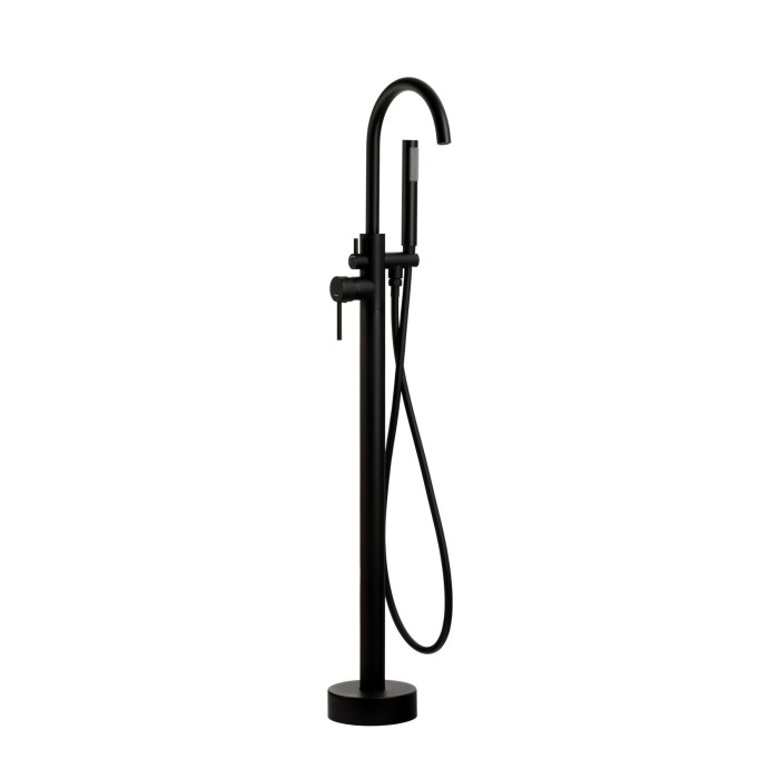 Змішувач для ванни CORSAN LUGO BLACK MATT чорний підлоговий (CMB7535BL)