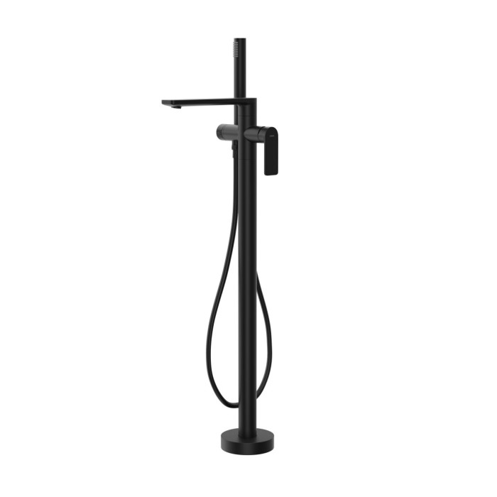 Смеситель для ванны CORSAN TRINO BLACK MATT напольный * (CMB7159BL)