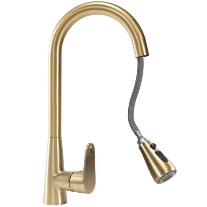 Змішувач для кухні REA MILD BRUSHED GOLD матове золото (REA-B4803)