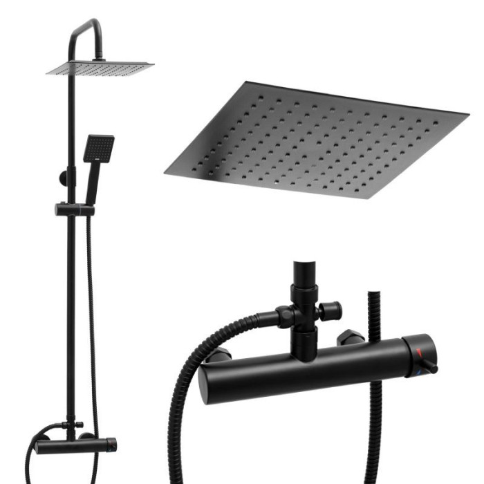 Душевой гарнитур YOKA  FLOVA 25 BLACK черный * (BP.FLOVA 25 BLK)