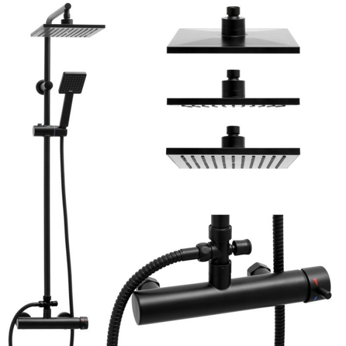 Душевой гарнитур YOKA TIKI-BLK BLACK чорный * (BP.TIKI-BLK)