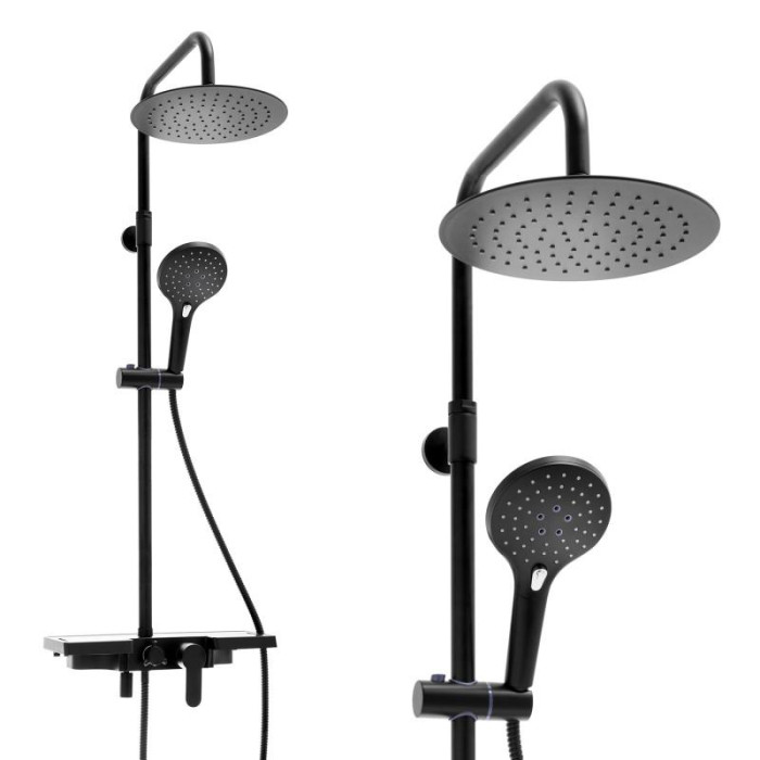 Душевой гарнитур YOKA SABA 25 BLACK з изливом * (BP.SABA25-BLK)