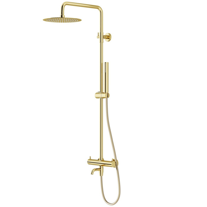 Душевой гарнитур CORSAN LUGO GOLD с изливом * (CMN01MGLW)
