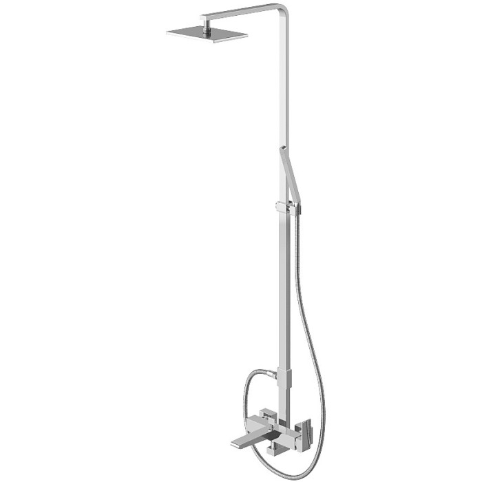 Душевой гарнитур KOHLMAN SAXO CHROME с изливом (QW277S)