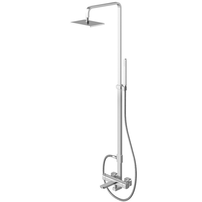 Душевой гарнитур KOHLMAN FOXAL CHROME с термостатом (QW274F)