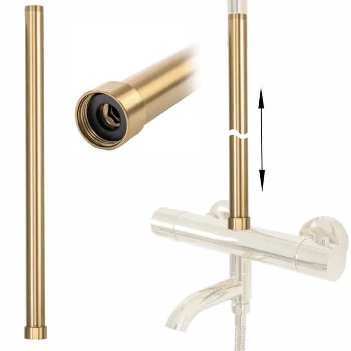 Подовжувач для душового гарнітуру REA BRUSHED GOLD 50 см* (REA-K0891)