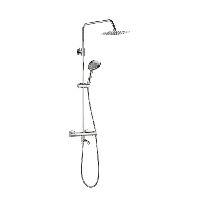 Душевой гарнитур VBI MILANO CHROME с термостатом и изливом (VBI-050111CH)