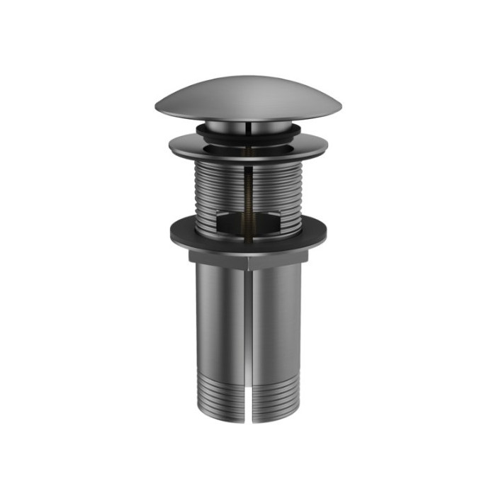 Донный клапан для раковины KOHLMAN CLICK-CLACK GRAPHITE с переливом (KOREK EG)