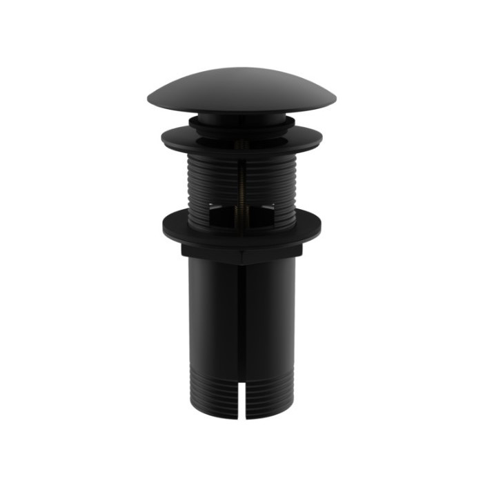 Донный клапан для раковины KOHLMAN CLICK-CLACK BLACK с переливом * (KOREK EB)