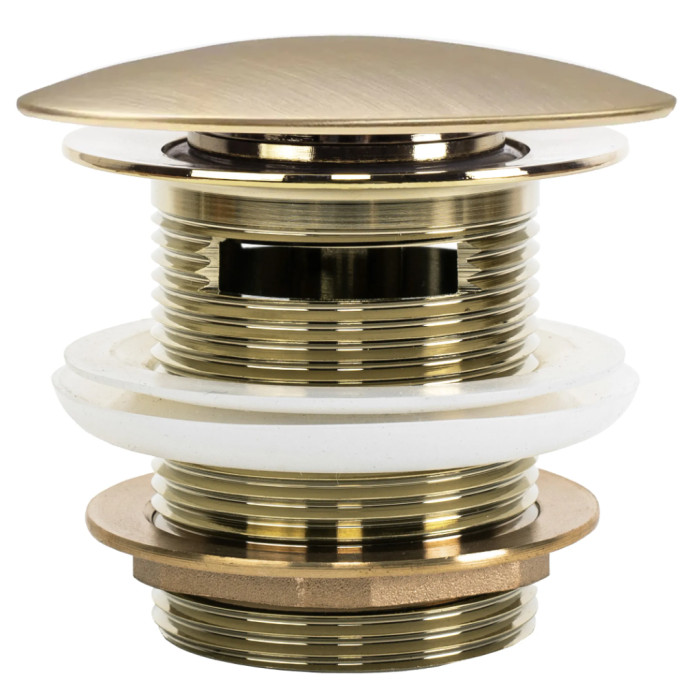 Донный клапан для ванны REA CLICK-CLACK BRUSHED GOLD * (REA-W2005)