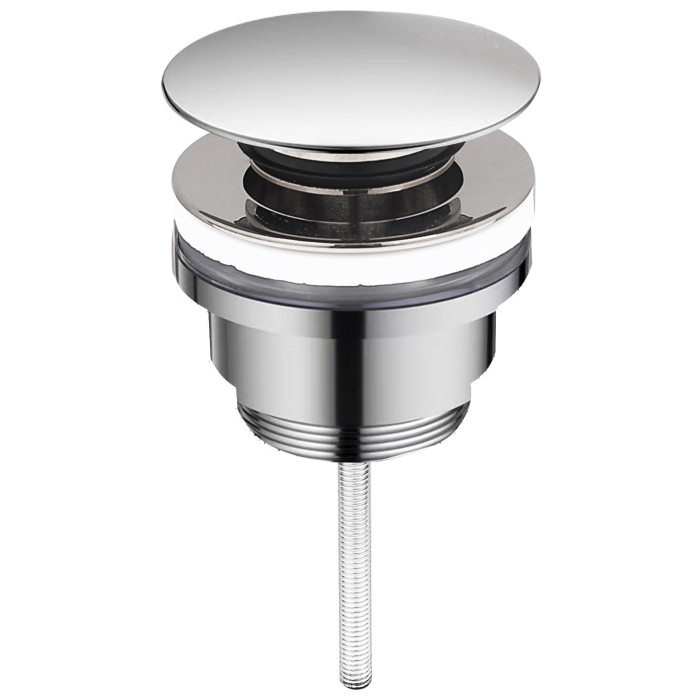 Донний клапан для раковини VBI CHROME click-clack універсальний (VBI-059000CH)
