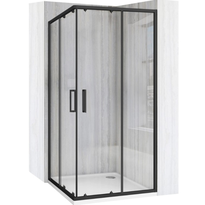 Душевая кабина REA CITY 80х80 BLACK  (REA-K6448)