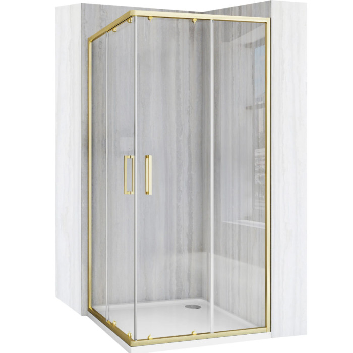 Душевая кабина REA CITY 90х90 BRUSHED GOLD  (REA-K6443)