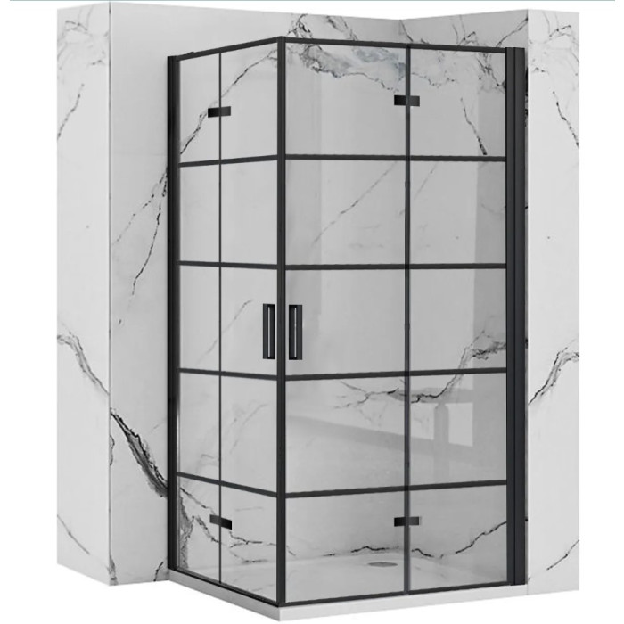 Душевая кабина REA MOLIER 2 80x80 BLACK  (REA-K8537 + REA-K8537)
