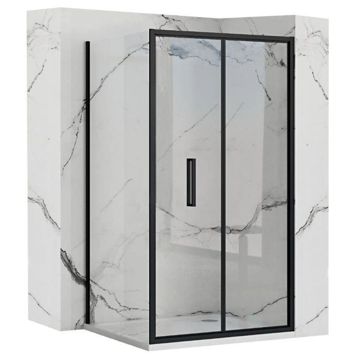 Душевая кабина REA RAPID FOLD 80x90 BLACK  (REA-K6421 + REA-K6419)