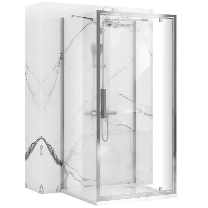 Душевая кабина REA RAPID SWING 100х100 CHROME пристенная (REA-KPL-09123)