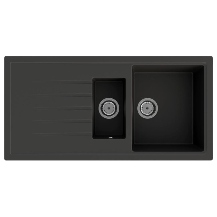 Кухонна мийка GRANITAN SOLARIS BLACK чорна з білим вкрапленням * (SOLARIS BLACK)