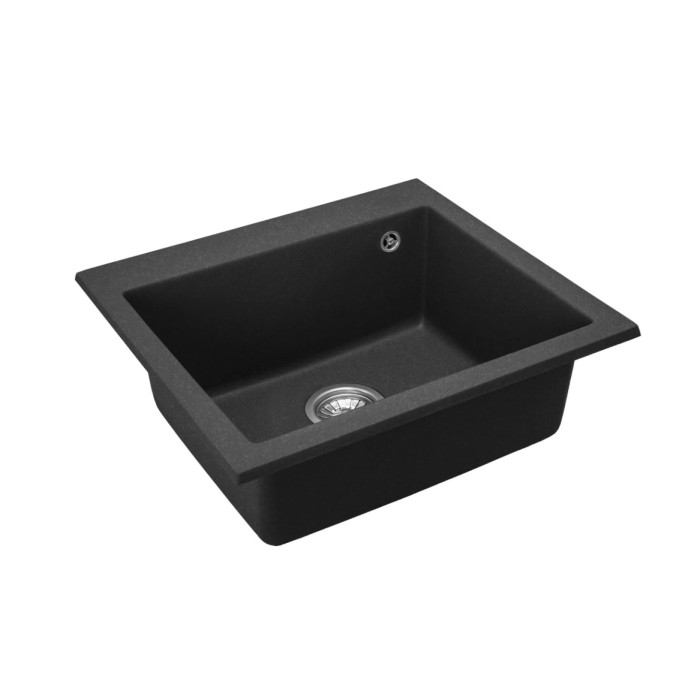 Гранітна кухонна мийка REA WEST XL BLACK (ZLE-00116)