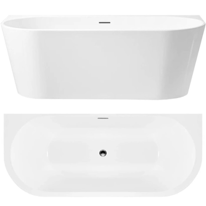 Ванна пристінна REA CAPRI 150х75 WHITE акрилова (REA-W9800)