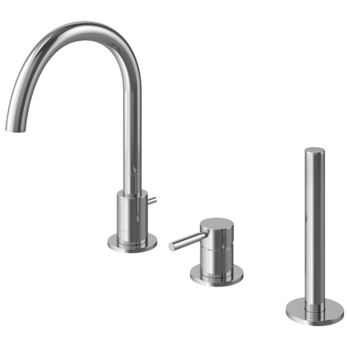 Смеситель для ванны KOHLMAN ROXIN CHROME на борт ванны  (QB241RN)