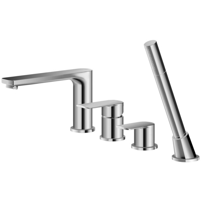 Смеситель для ванны KOHLMAN TEXEN CHROME на борт ванны (QB244T)
