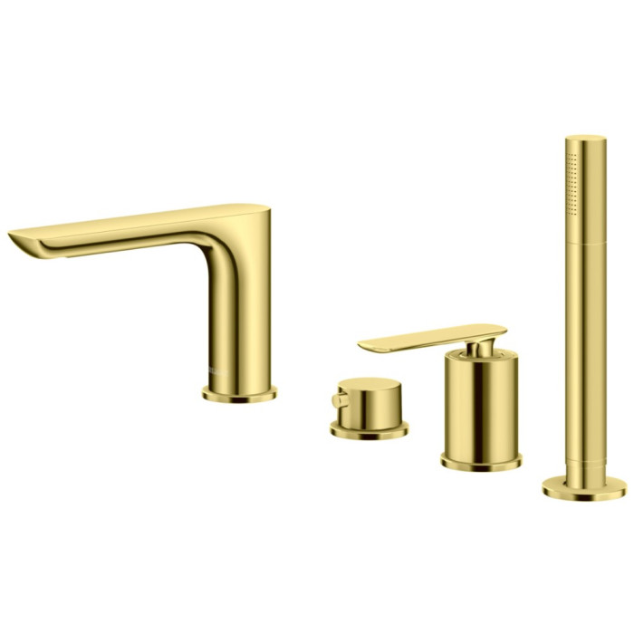 Смеситель для ванны KOHLMAN EXPERIENCE GOLD на борт ванны (QB244EGD)
